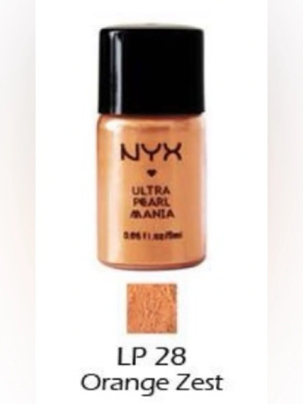 NWT NYX Ultra Pearl Mania Loose Powder Eye Shadow - Orange Zest Pearl LP28